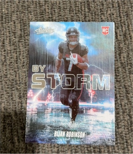 2023 Panini Absolute By Storm #BST-6 Bijan Robinson — front