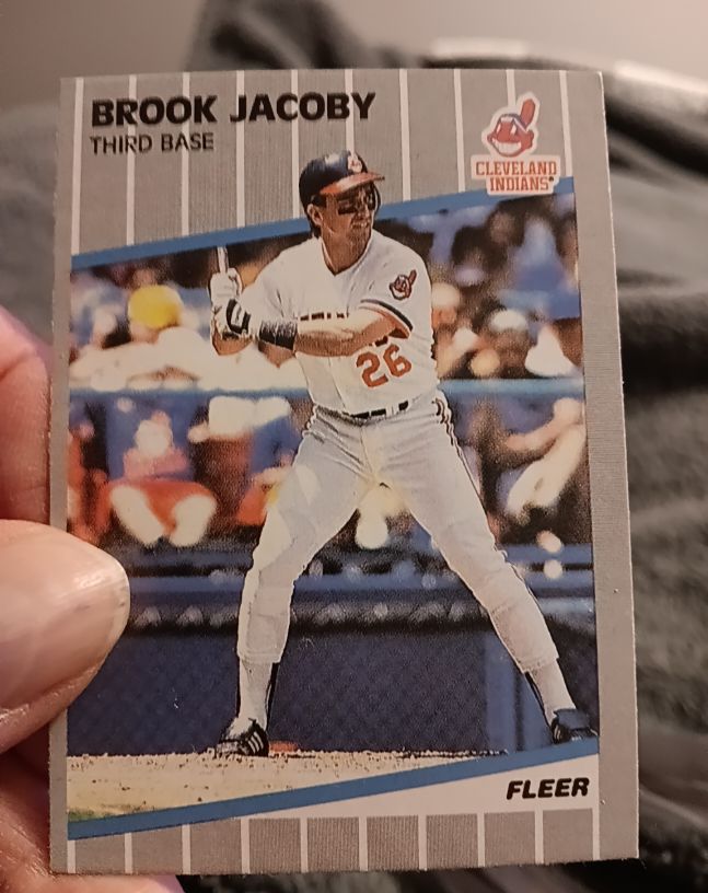 1989 Fleer #408 Brook Jacoby — front
