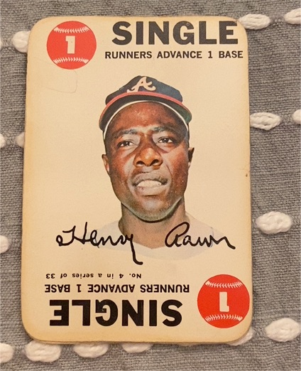 1968 Topps Game #4 Hank Aaron — front