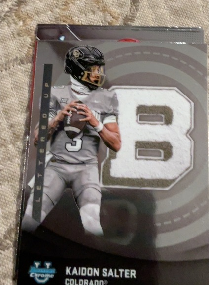 2025 Bowman University Chrome #LU-2 Kaidon Salter Lettered Up — front