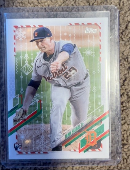 2021 Topps Holiday #HW218 Tarik Skubal — front