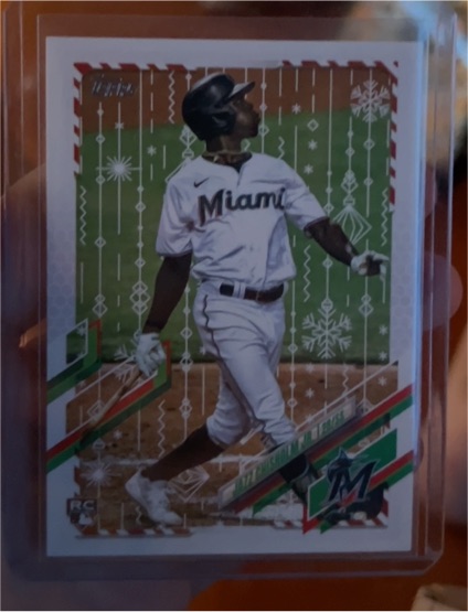 2021 Topps Holiday #HW182 Jazz Chisholm Jr. — front