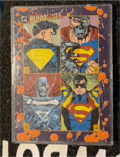 1993 Skybox DC Bloodlines Superman Promo Card Set #1-4 — front