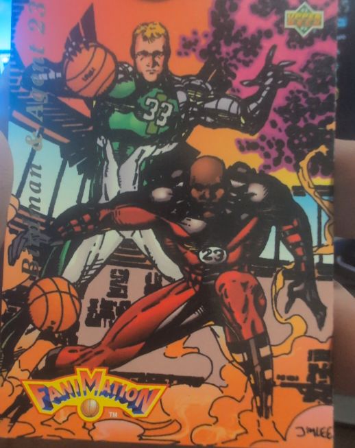 1992-93 Upper Deck #510 Michael Jordan / Larry Bird Fanimation — front