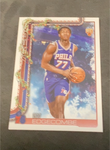 2025-26 Topps Holiday #H163 VJ Edgecombe Rookie Card — front