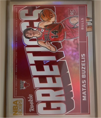 2024-25 Panini NBA Hoops #16 Matas Buzelis Rookie Greetings — front
