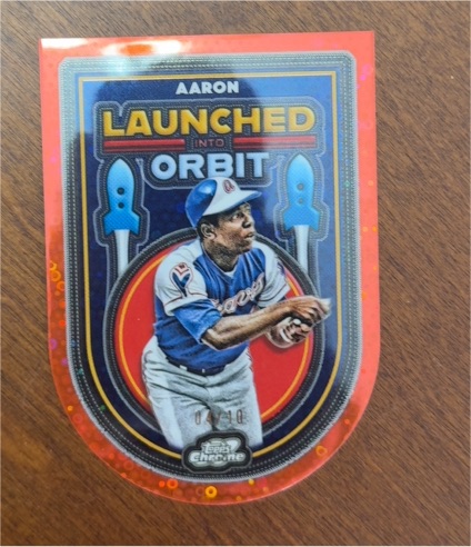 2025 Topps Cosmic Chrome #LIO-40 Hank Aaron Launched Into Orbit — front