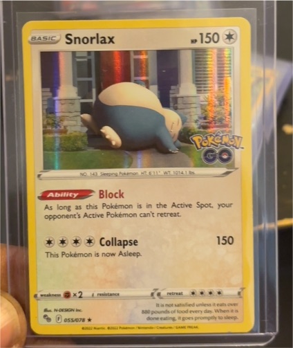 2022 Pokémon GO #055 Snorlax — front