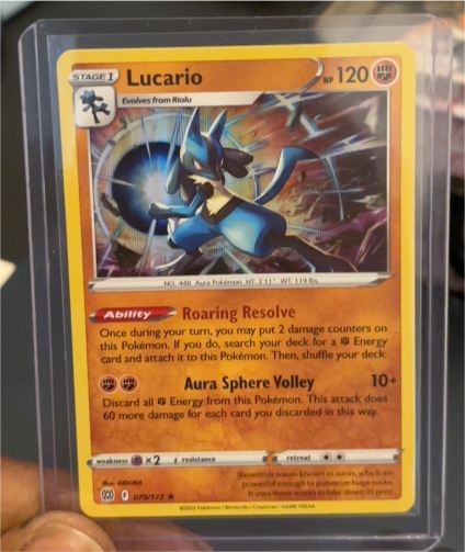2022 Pokémon Brilliant Stars #79 Lucario — front