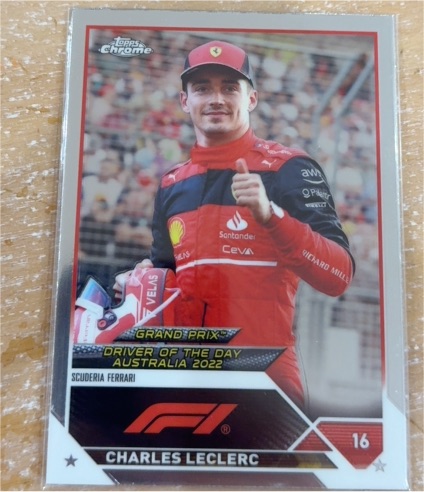 2023 Topps Chrome Formula 1 #168 Charles Leclerc Driver of the Day Australia 2022 — front