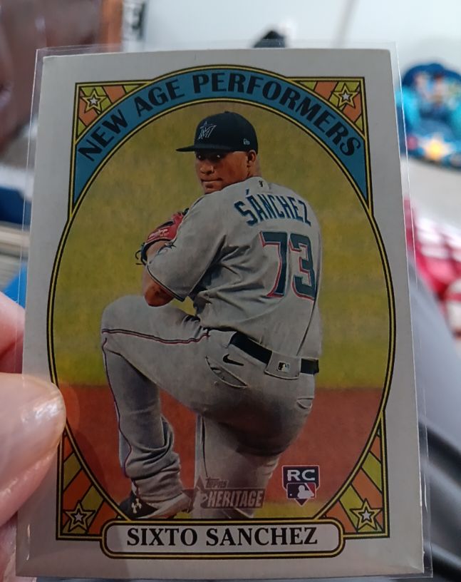 2021 Topps Heritage #NAP-21 Sixto Sanchez — front
