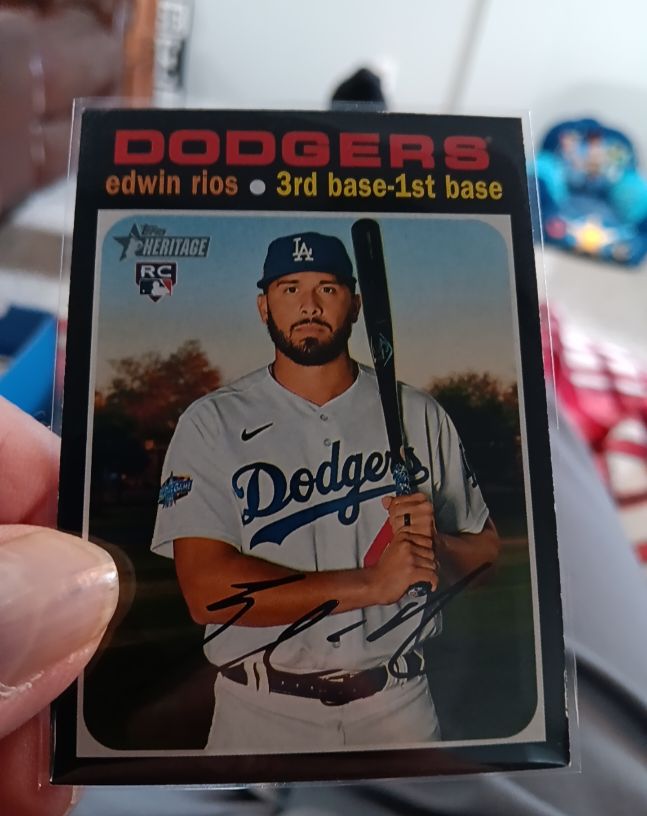 2020 Topps Heritage #530 Edwin Rios — front