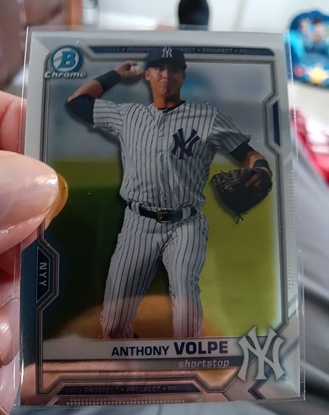 2021 Bowman Chrome Prospects #BCP-85 Anthony Volpe — front