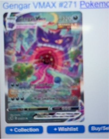 2021 Pokémon Fusion Strike #271 Gengar VMAX — front