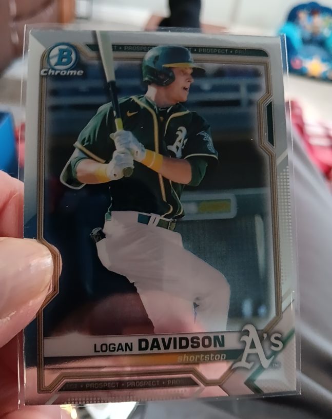 2021 Bowman Chrome Prospects #BCP-115 Logan Davidson — front