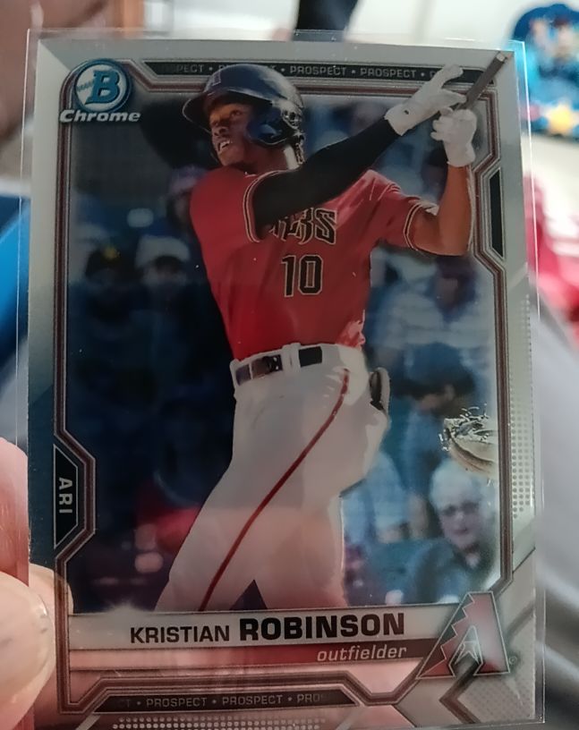 2021 Bowman Chrome #BCP-136 Kristian Robinson — front