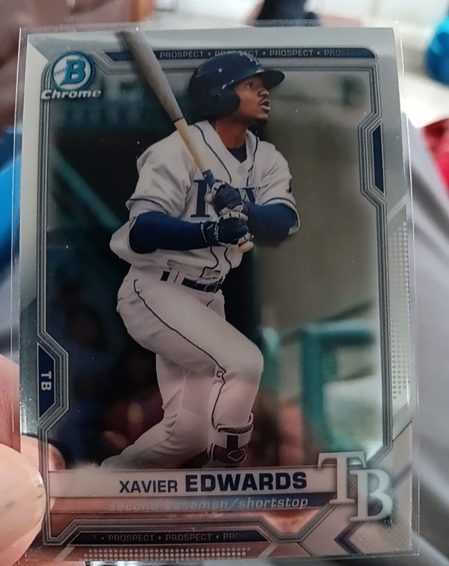 2021 Bowman Chrome Prospects #BCP-101 Xavier Edwards — front