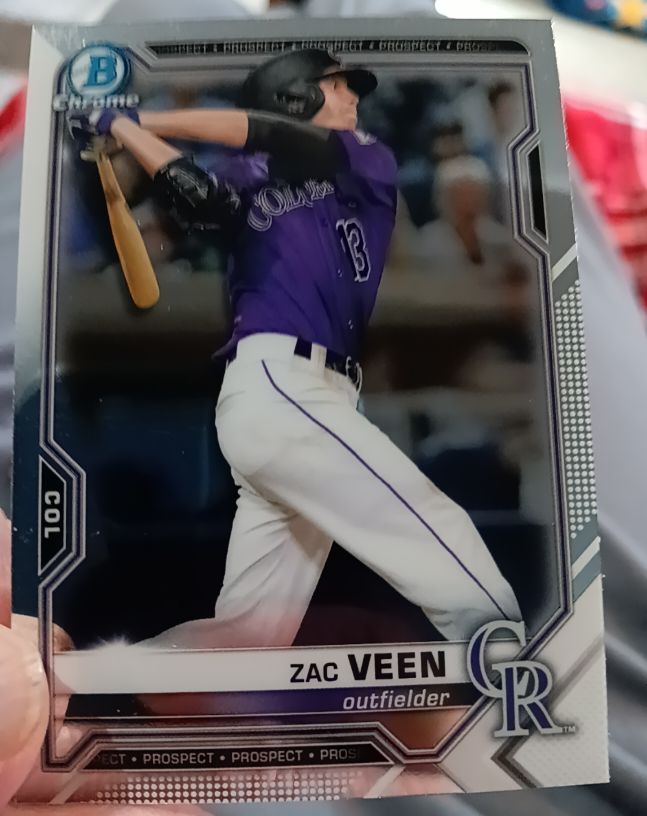 2021 Bowman Chrome Prospects #BCP-3 Zac Veen — front