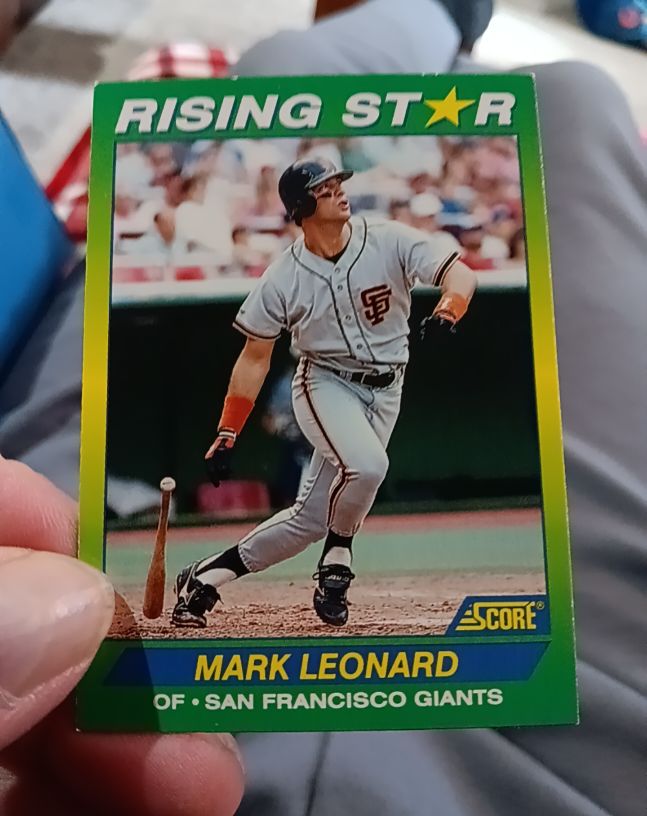 1992 Score Rising Star #34 Mark Leonard — front