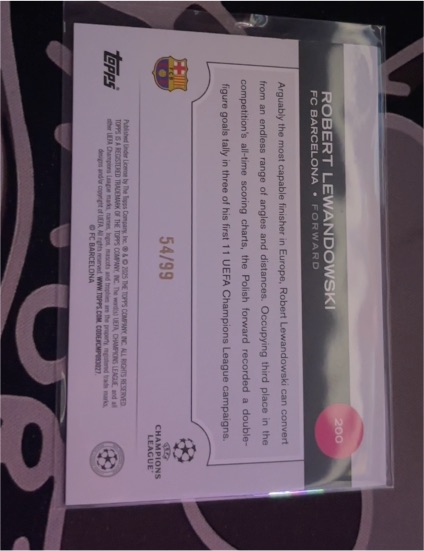 2023 Topps UEFA Champions League #200 Robert Lewandowski — front