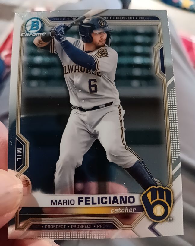2021 Bowman Chrome #BCP-133 Mario Feliciano — front