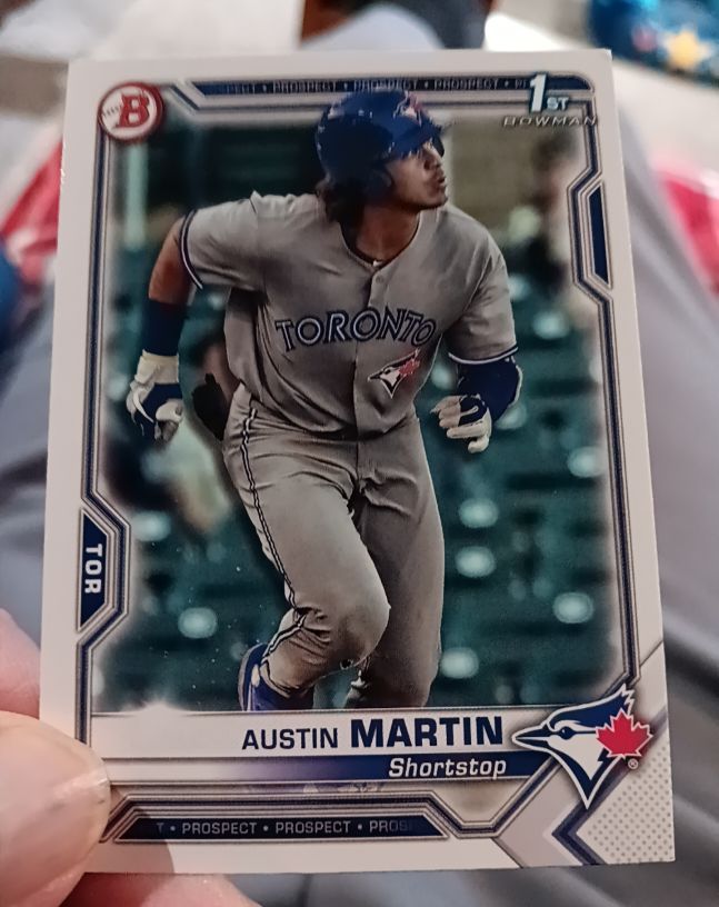 2021 Bowman Prospects #BP-87 Austin Martin — front