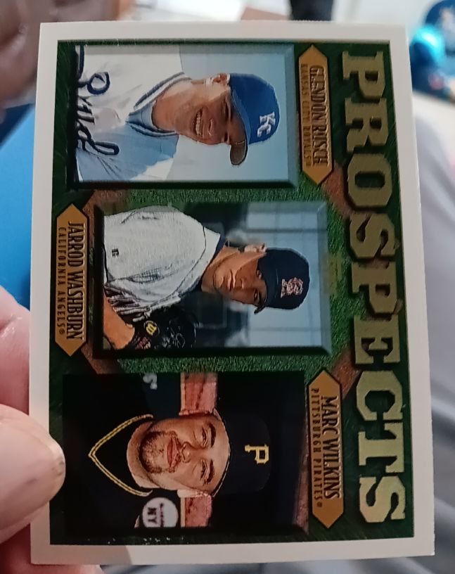 1997 Topps #207 Glendon Rusch/Jarrod Washburn/Marc Wilkins — front