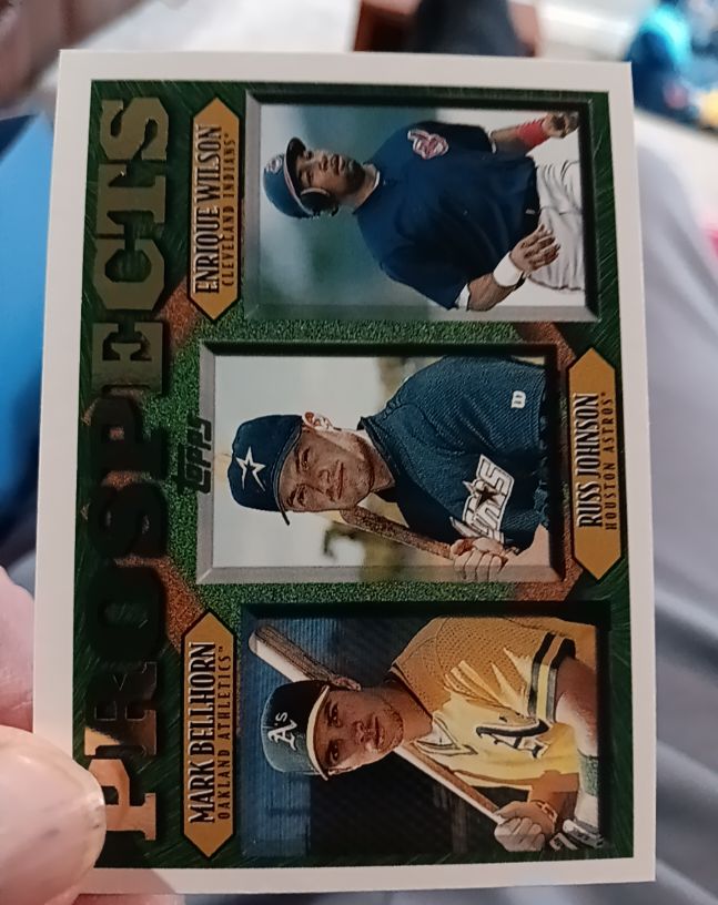1997 Topps #487 Mark Bellhorn/Russ Johnson/Enrique Wilson — front