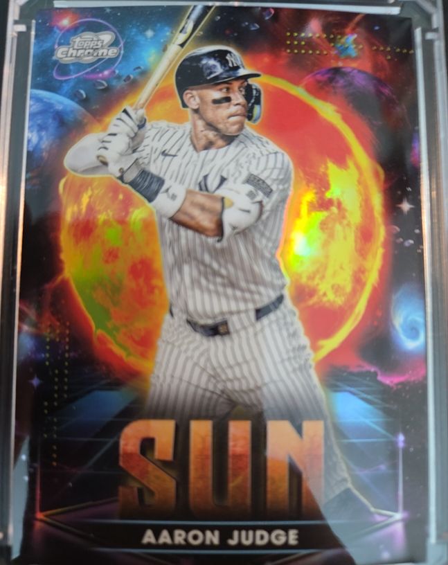 2025 Topps Cosmic Chrome #PPS-1 Aaron Judge Planetary Pursuit Sun — front