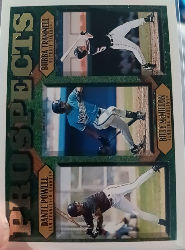 1997 Topps #206 Bubba Trammell / Billy McMillon / Dante Powell — front