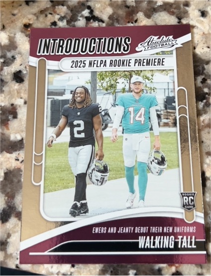 2025 Panini Absolute #I-QES Ashton Jeanty & Quinn Ewers Walking Tall Introductions — front