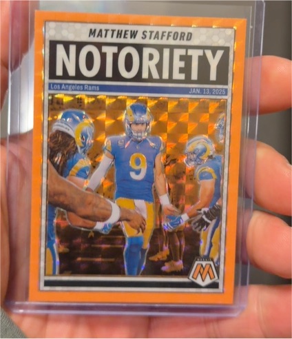 2025 Panini Mosaic Notoriety #7 Matthew Stafford — front