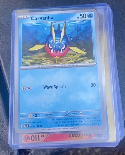 2024 Pokémon Temporal Forces #042 Carvanha — front