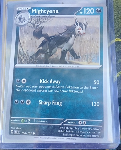 2024 Pokemon Scarlet & Violet: Temporal Forces #106 Mightyena — front