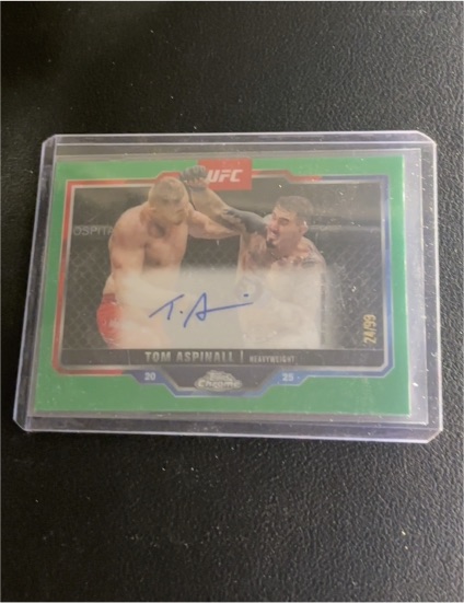 2025 Topps Chrome UFC Chrome Veteran Autographs Tom Aspinall — front