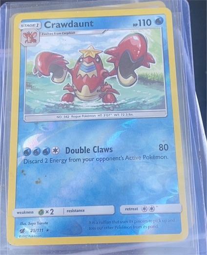 2017 Pokémon TCG Crimson Invasion #25 Crawdaunt — front