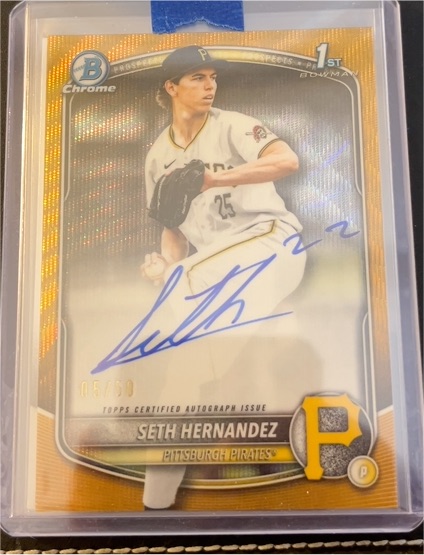 2025 Bowman Draft Chrome #BDC-25 Seth Hernandez — front