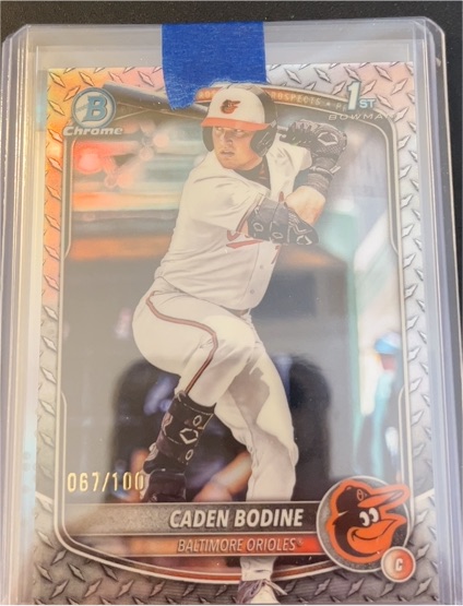 2025 Bowman Draft #BDC-63 Caden Bodine Chrome Refractor — front