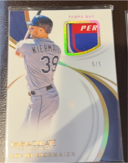 2019 Panini Immaculate Collection Immaculate Swatches #PER Kevin Kiermaier — front