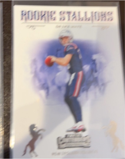 2024 Panini Contenders #4 Drake Maye Rookie Stallions — front