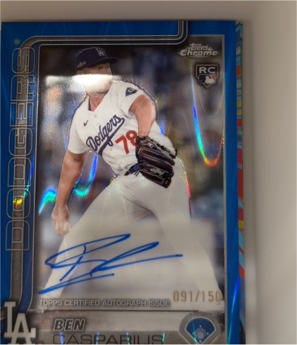 2025 Topps Chrome Rookie Autographs #RA-BCA Ben Casparius — front
