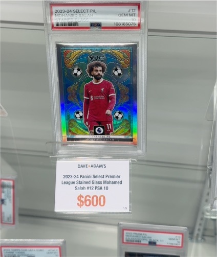 2023-24 Panini Select Premier League Stained Glass Mohamed Salah #12 — front