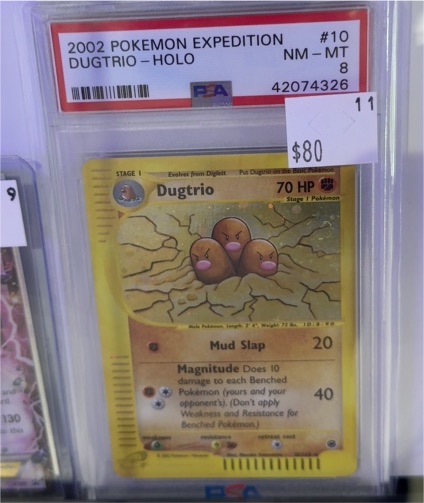 2002 Pokemon Expedition #10 Dugtrio Holo — front