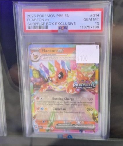 2025 Pokémon Pre En #014 Flareon ex Surprise Box Exclusive — front