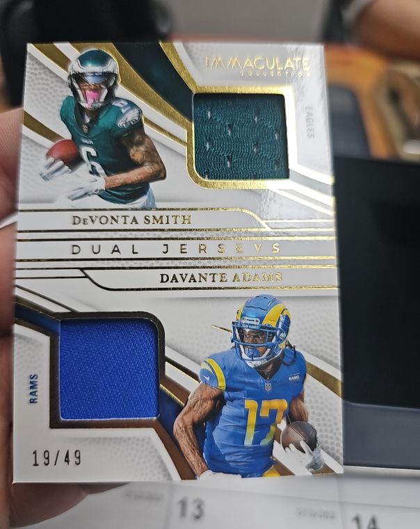 2025 Panini Immaculate Collection Dual Jerseys #Devonta Smith / Davante Adams — front