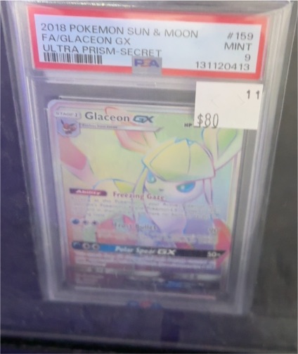 2018 Pokemon Sun & Moon #159 Glaceon GX — front