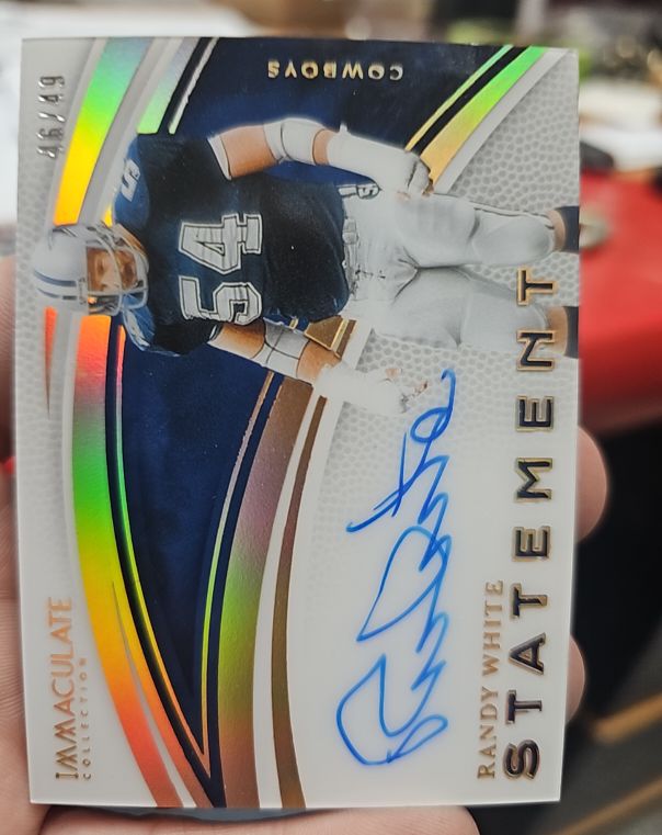 2013 Immaculate Collection #49 Randy White Statement — front