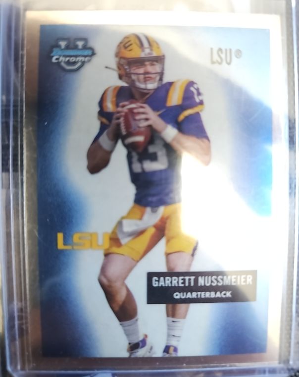 2024 Bowman Chrome University #55B-20 Garrett Nussmeier — front