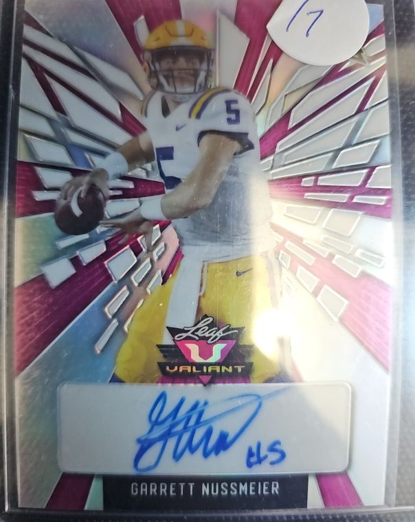 2022 Leaf Valiant #BA-GN1 Garrett Nussmeier — front