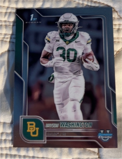 2025 Bowman Chrome University #56 Bryson Washington — front